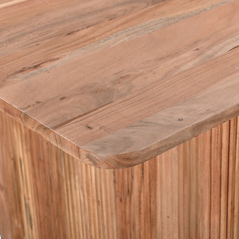 Трапезна маса Casi масивно акациево дърво в естествен цвят 200x100x76cm