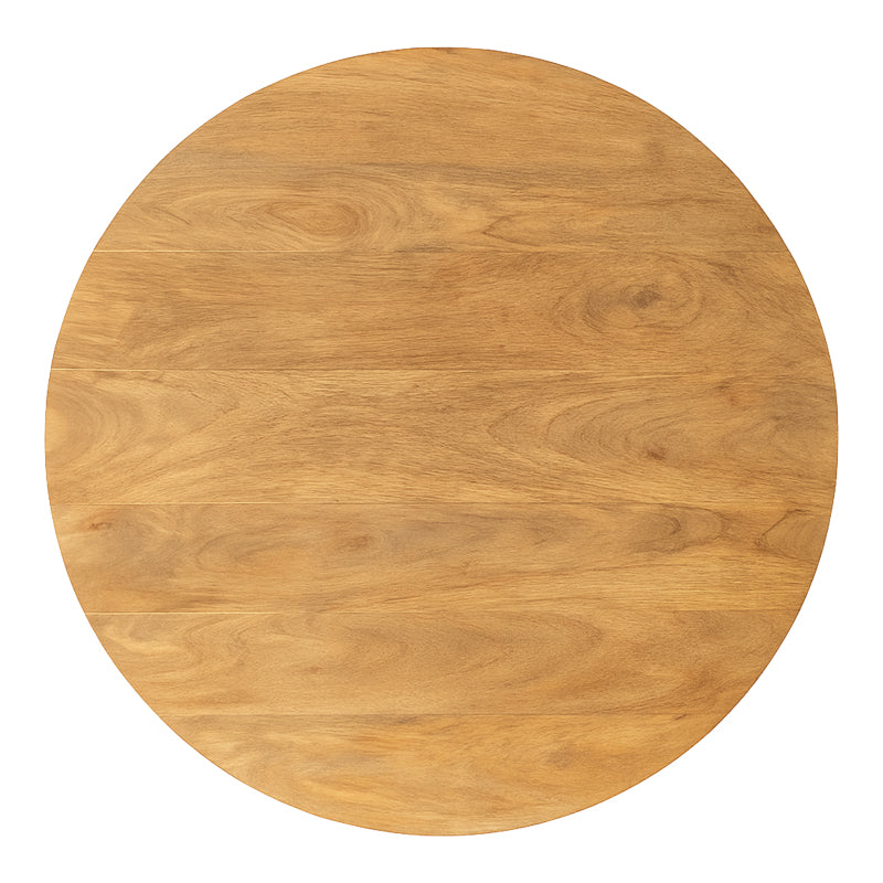 Трапезна маса масивно мангово дърво в естествен нюанс d130x76см