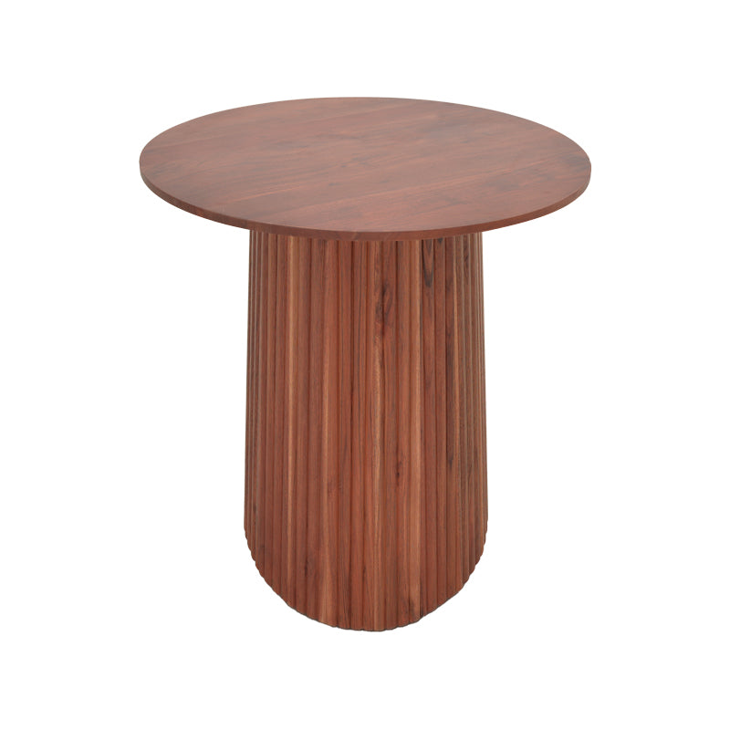 Трапезна маса TULLY масивна акациева дървесина, орех, d50x75 см