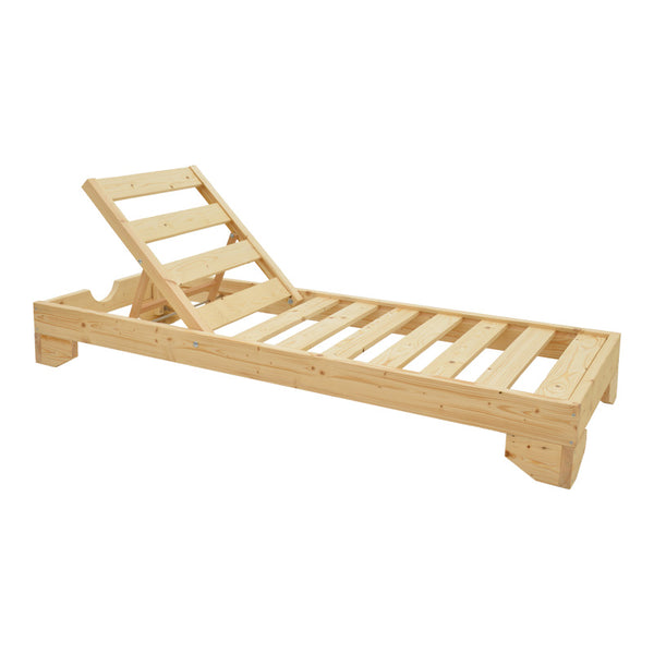 Шезлонг FENDY  естествен цвят 71.5x200x24см