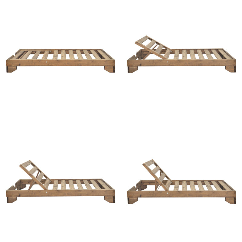 Шезлонг Fendy ела в цвят орех 71,5x200x24см