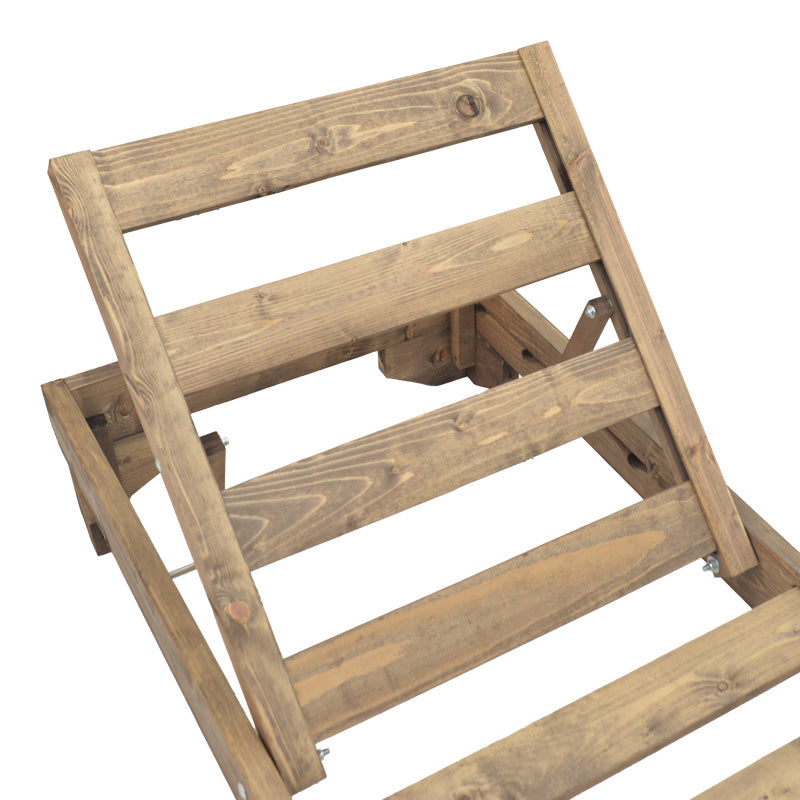 Шезлонг Fendy ела в цвят орех 71,5x200x24см