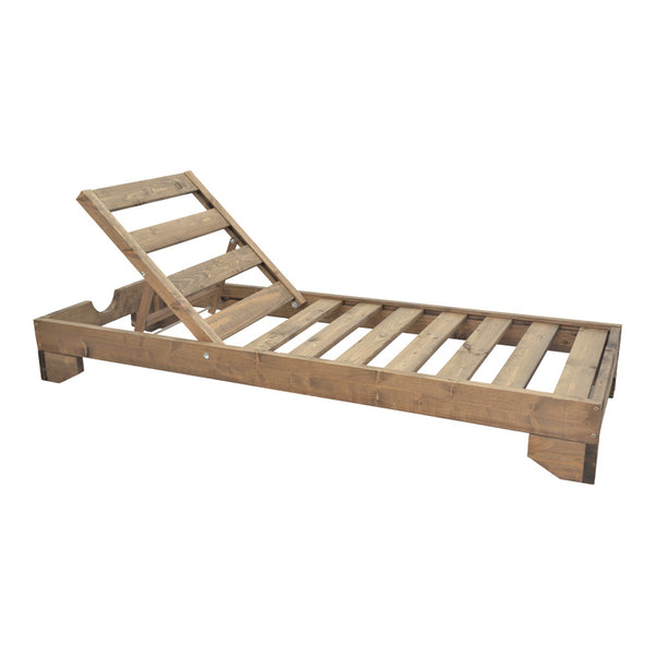 Шезлонг FENDY ела в цвят орех 71,5x200x24см