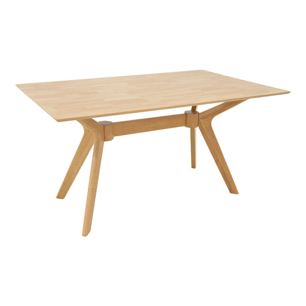 Маса  RAFFLES  от каучуково дърво с mdf в естествен цвят 150x90x76см