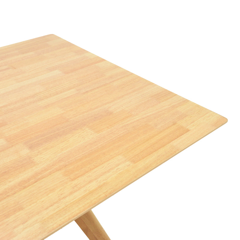 Маса  RAFFLES  от каучуково дърво с mdf в естествен цвят 150x90x76см