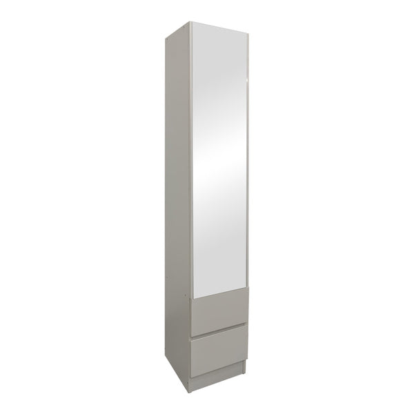 Колонен шкаф Lostro с огледало в бяло 29.5x30x164.5см