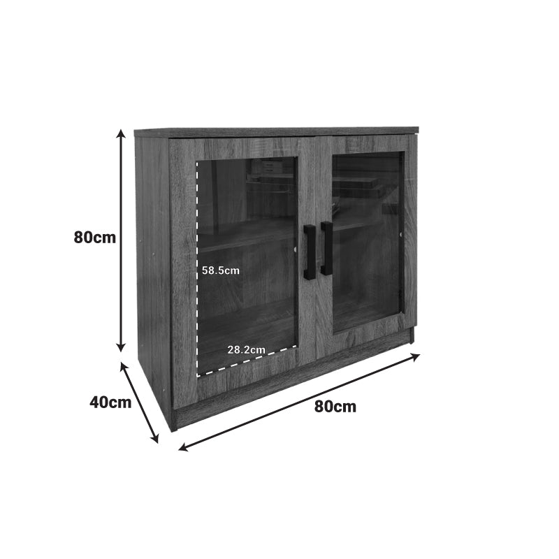 Шкаф за обувки Sapato в цвят дъб 80х40х80см