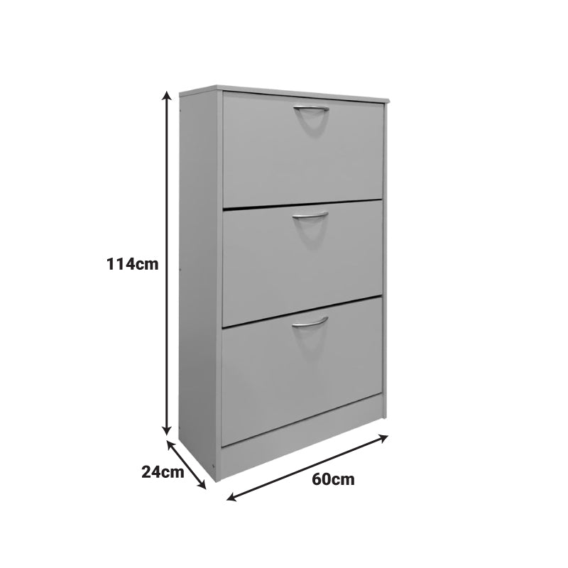 Етажерка за обувки Savaz в бяло 60x24x114см