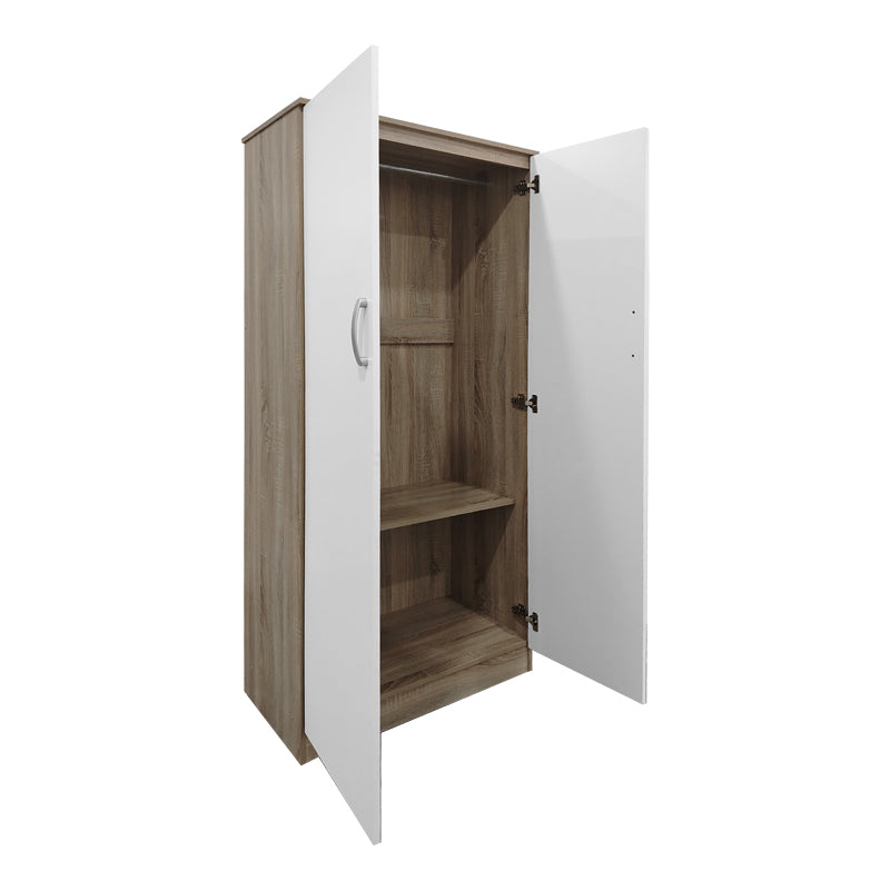Двукрилен гардероб ATHOS  в цвят sonoma-white 80x42x180см