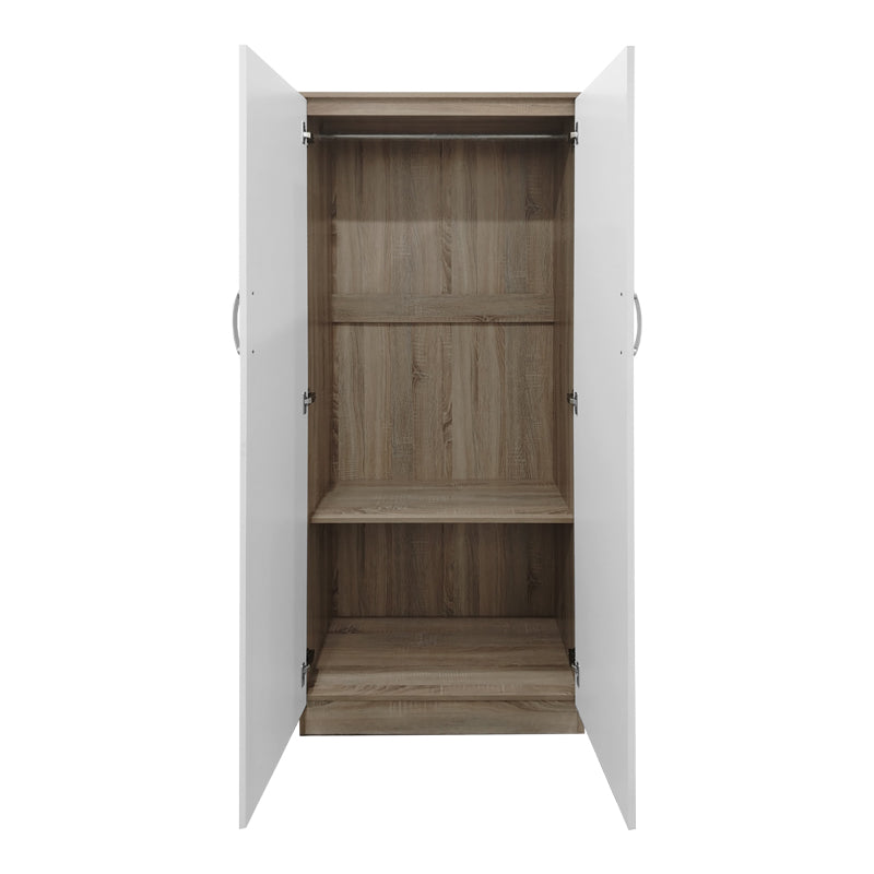 Двукрилен гардероб ATHOS  в цвят sonoma-white 80x42x180см