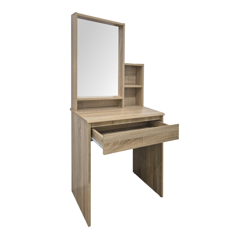 Тоалетка LARNIA с огледало и табуретка сонома 65x40x142см