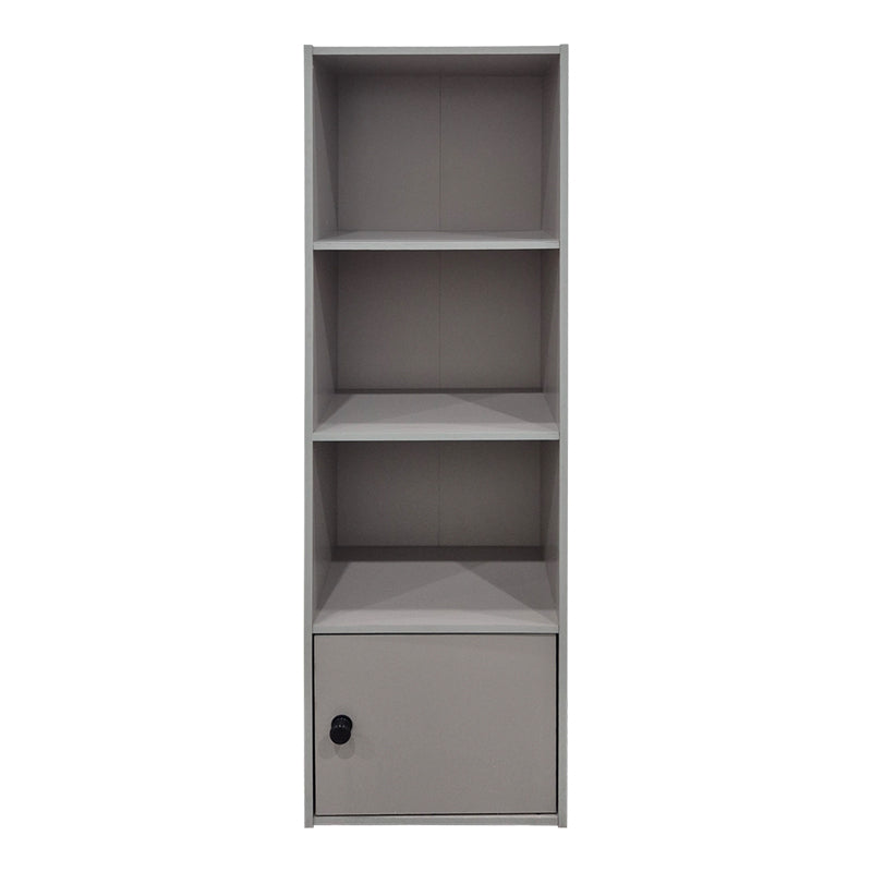 Колонна библиотека с шкаф LENOBIA светлосива 30.5x24x95см