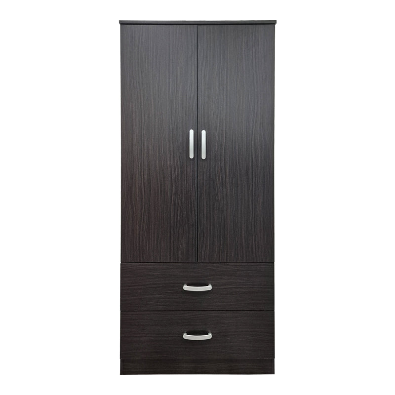 Двукрилен гардероб с 2 чекмеджета ALVIA венге 80x51.5x180см
