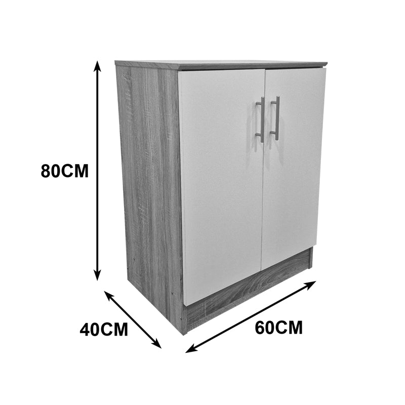 Шкаф за обувки за 6 чифта  SOUKEN бяло-сонома 60x40x80см