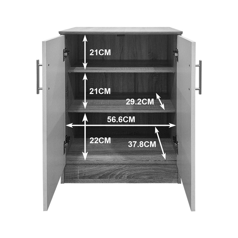 Шкаф за обувки за 6 чифта  SOUKEN бяло-сонома 60x40x80см