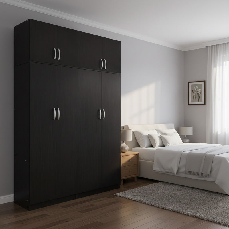 Четирикрилен гардероб с надстройка ATHOS /венге 160x42x240см