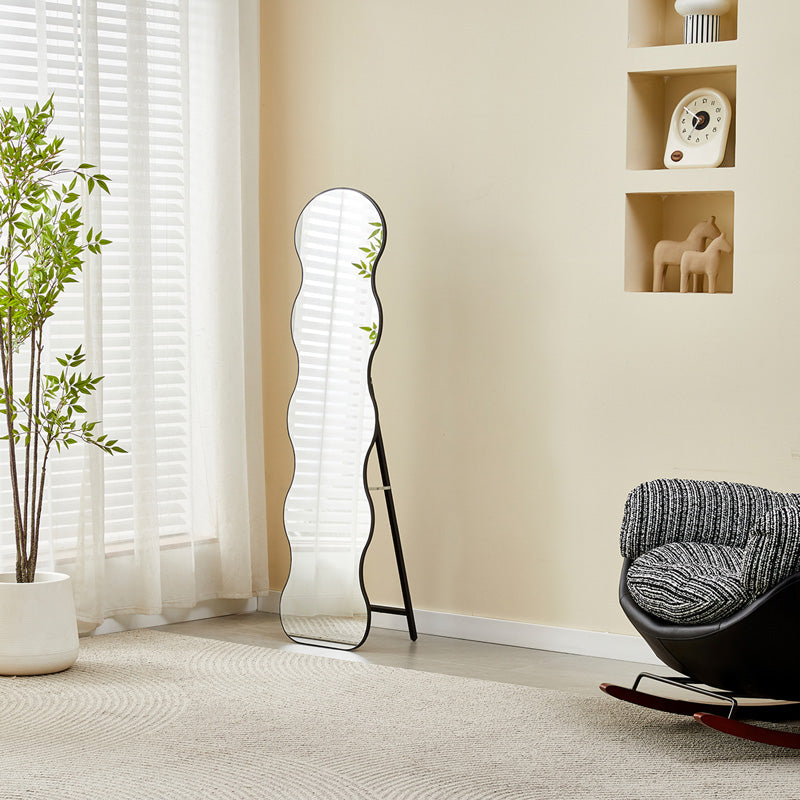 Oгледало Waven  в черен абажур 38x28x148см