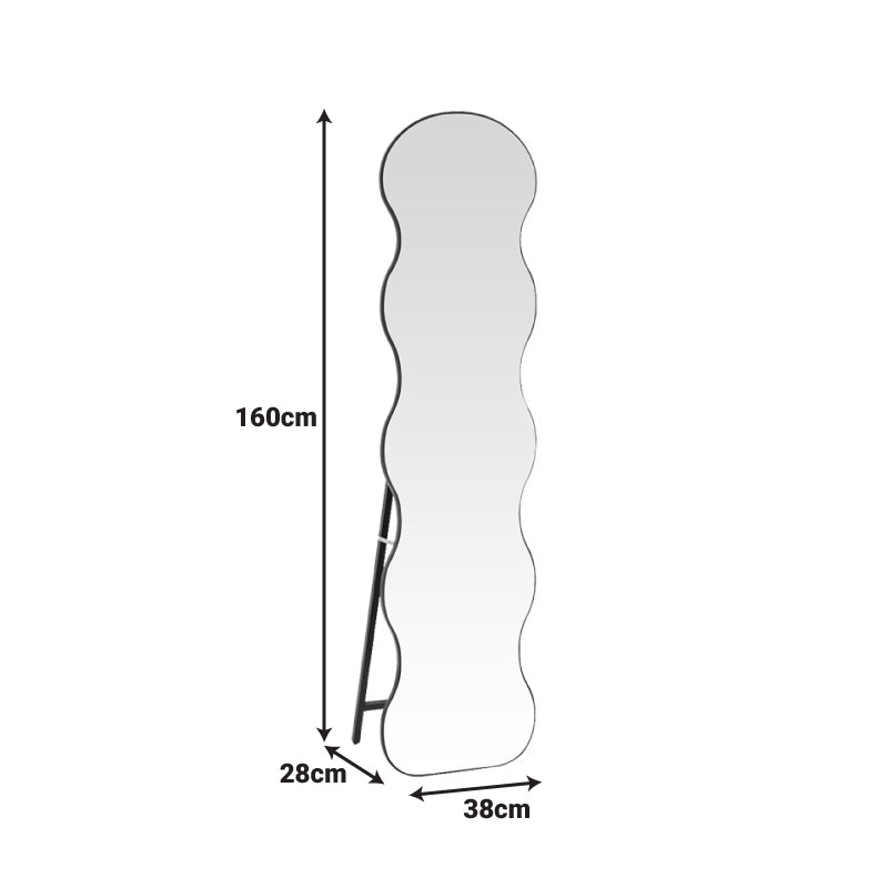 Oгледало Waven в бял нюанс 38x28x148см