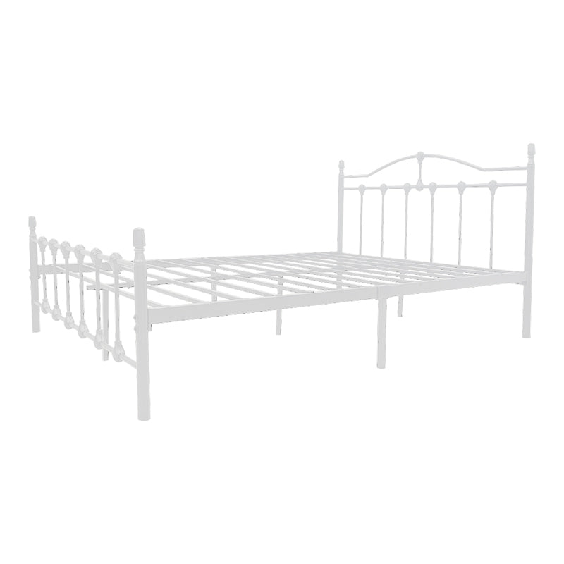 Полудвойно метално легло WOTSO – Бяло, 150x200 см