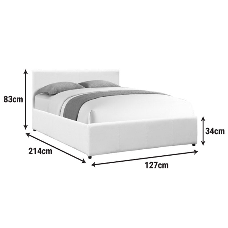 Легло dellia с място за съхранение, pu, черно, 120x200 см