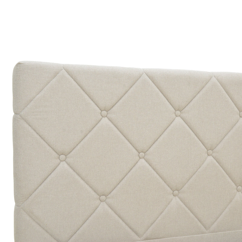 Легло Dreamie с място за съхранение, плат, бежово 160x200см