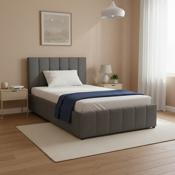 Легло SNUGGLE 120x200 см с Място за Съхранение - Кадифе Антрацит