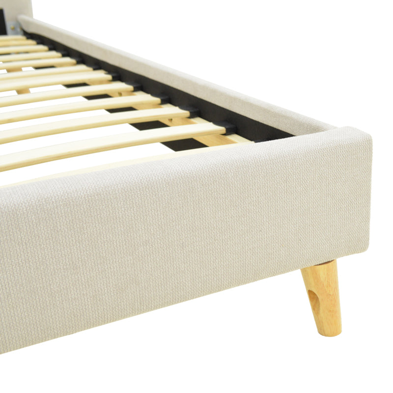 Легло Lumilux бежов плат, 100x200см