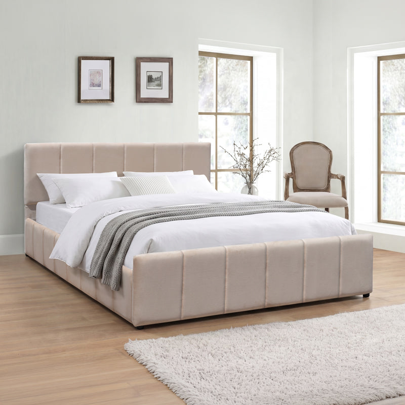 Двойно легло doulia бежово кадифе 150x200см