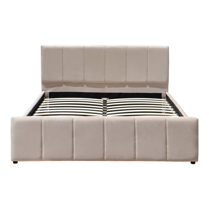 Двойно легло doulia бежово кадифе 150x200см