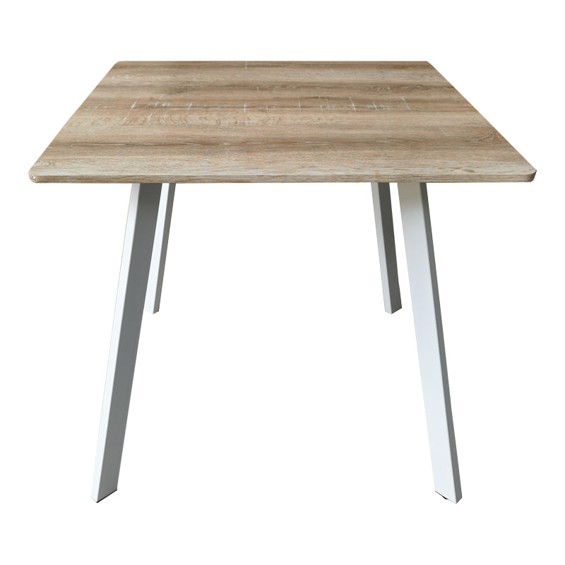Маса SQUARO  sonoma mdf с бели метални крака 80x80x75см