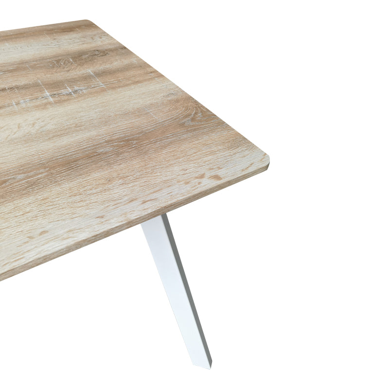 Маса SQUARO  sonoma mdf с бели метални крака 80x80x75см