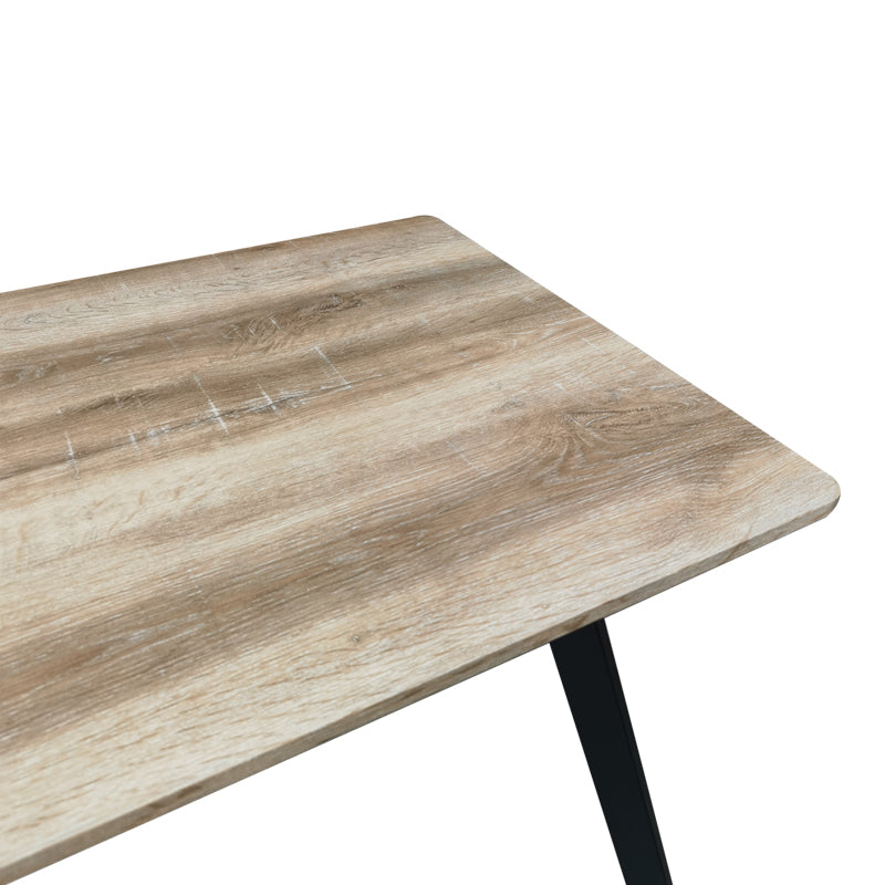 Маса SQUARO  sonoma mdf с черни метални крака 120x70x75см