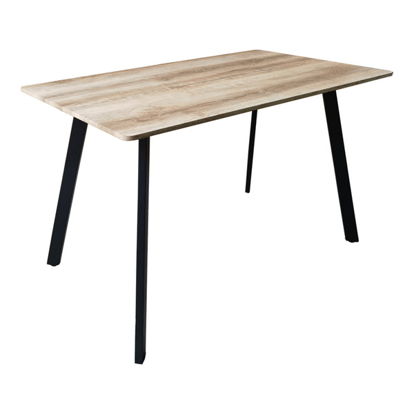 Маса SQUARO  sonoma mdf с черни метални крака 120x70x75см