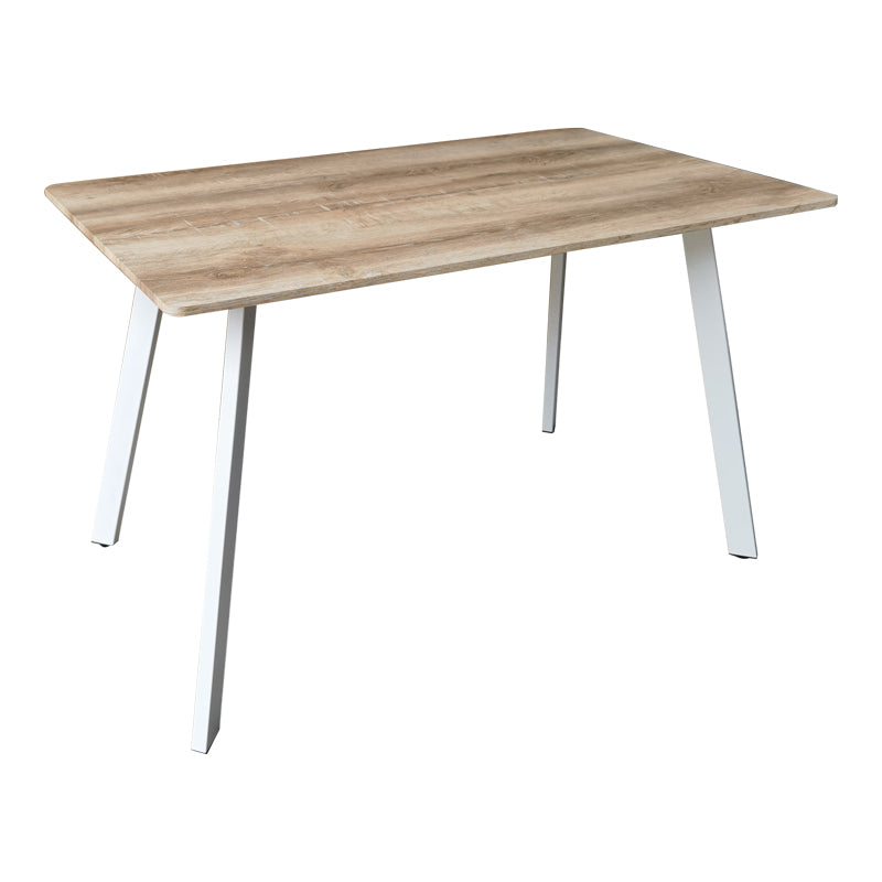 Маса SQUARO  sonoma mdf с бели метални крака 120x70x75см