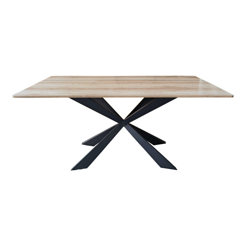 Маса ARAGNE  sonoma mdf с черни метални крака 160x90x75см