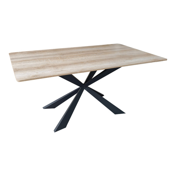 Маса ARAGNE  sonoma mdf с черни метални крака 160x90x75см