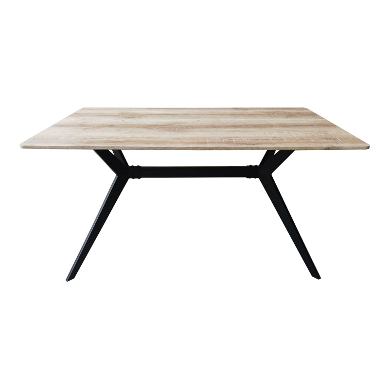Маса EZALI sonoma от mdf с черни метални крака 140x80x75см