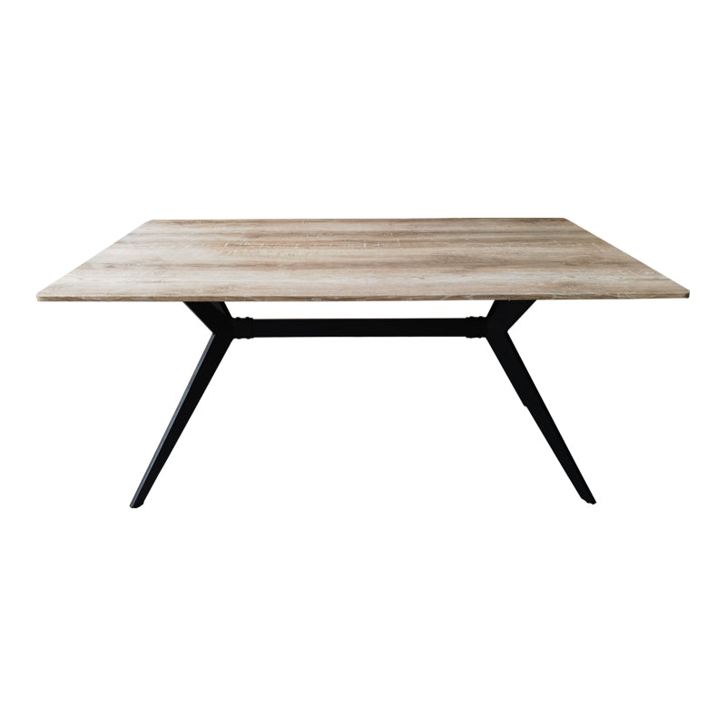 Маса EZALI sonoma от mdf с черни метални крака 160x90x75см