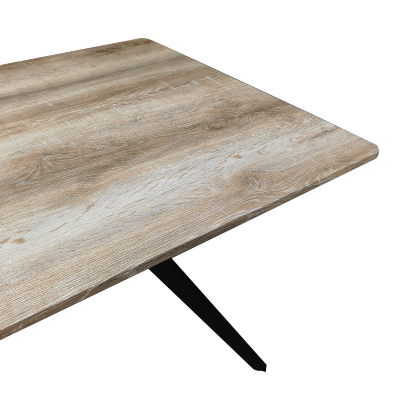 Маса EZALI sonoma от mdf с черни метални крака 160x90x75см