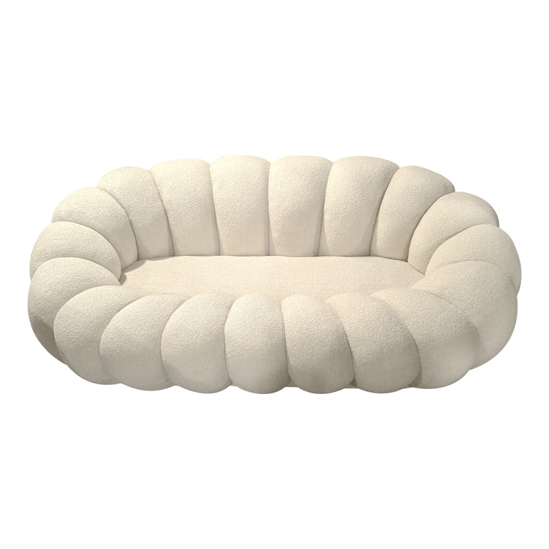 Диван embrace букле плат в бежов нюанс 180x105x65см