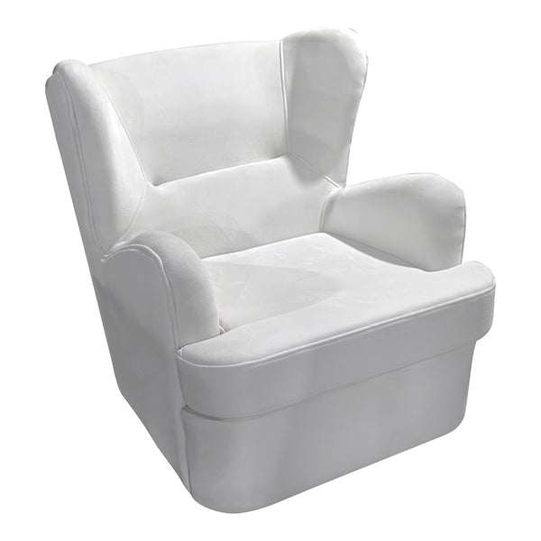 Кадифено кресло REGALO в бяло 75x88x85см