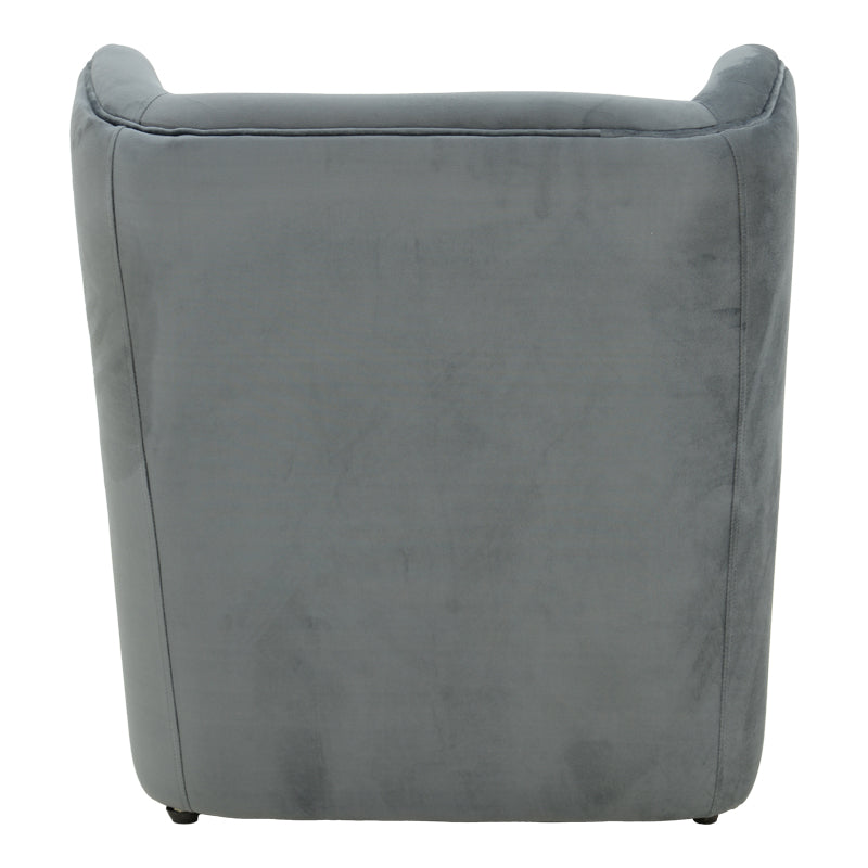 Кадифено кресло REGALO в антрацитен цвят 75x88x85см