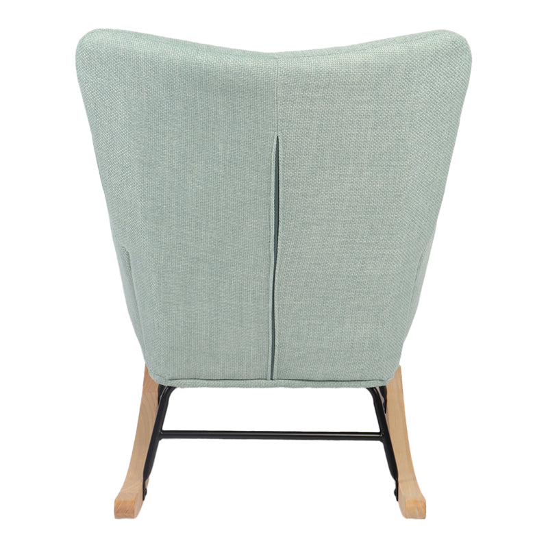 Въртящ се фотьойл jianna с ментов плат и крака в естествен цвят 79x64x89см