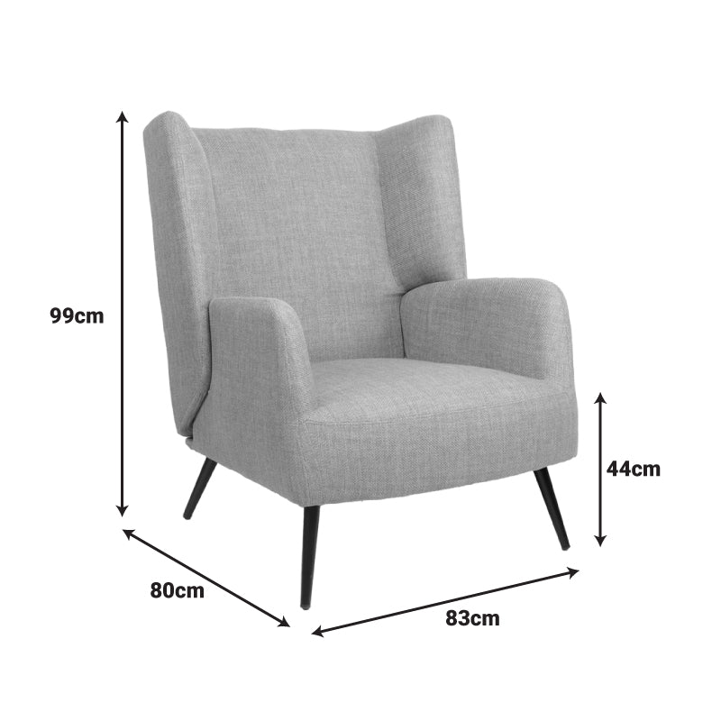 Фотьойл mareta теракота плат и крака в черен цвят 83x80x99см