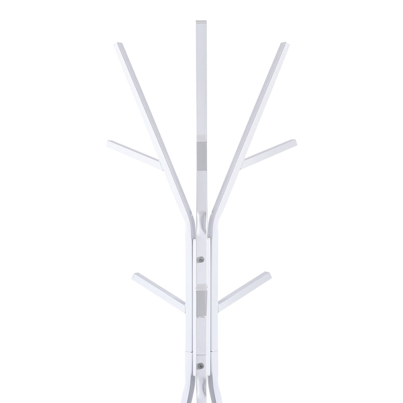 Закачалка за палта Denner метална в бял цвят 48.5x48.5x180см
