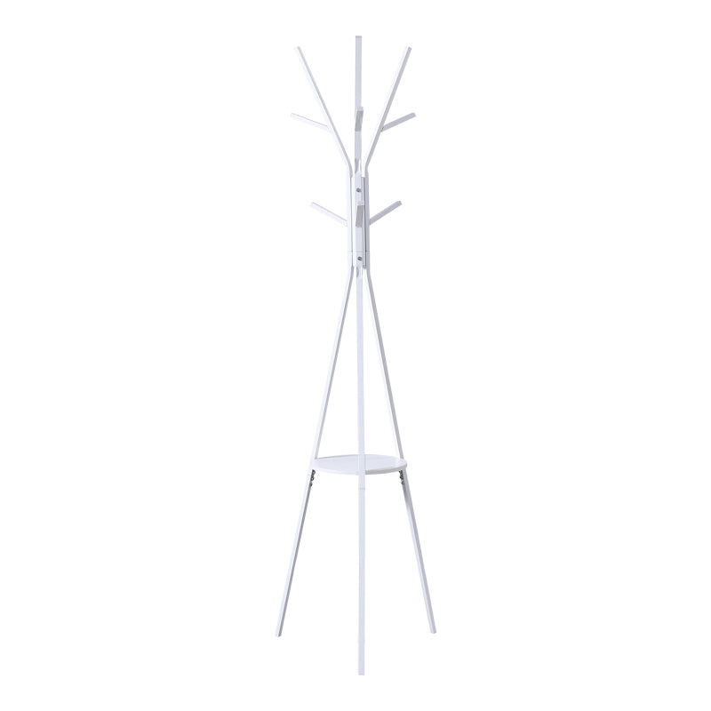 Закачалка за палта Denner метална в бял цвят 48.5x48.5x180см