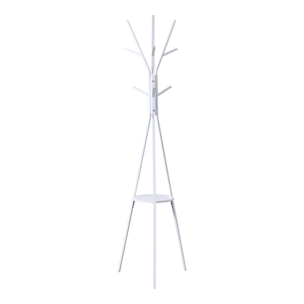 Закачалка за палта Denner метална в бял цвят 48.5x48.5x180см