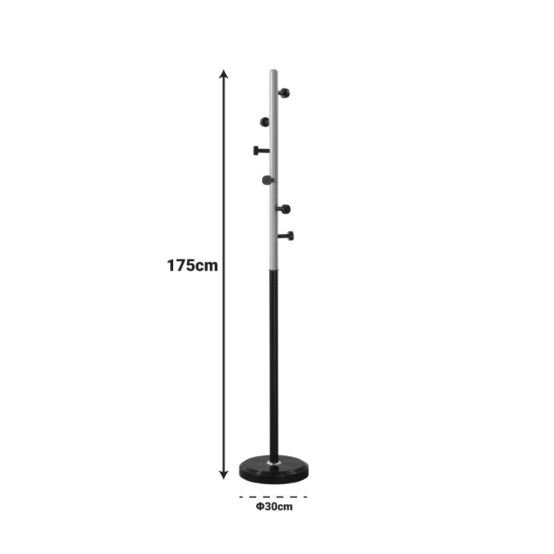Метална закачалка за палта Sinem в черно-естествен цвят d30x175см