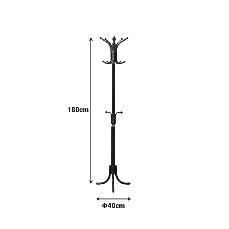 Закачалка за палта Mendora метална в черен цвят 40x40x180см