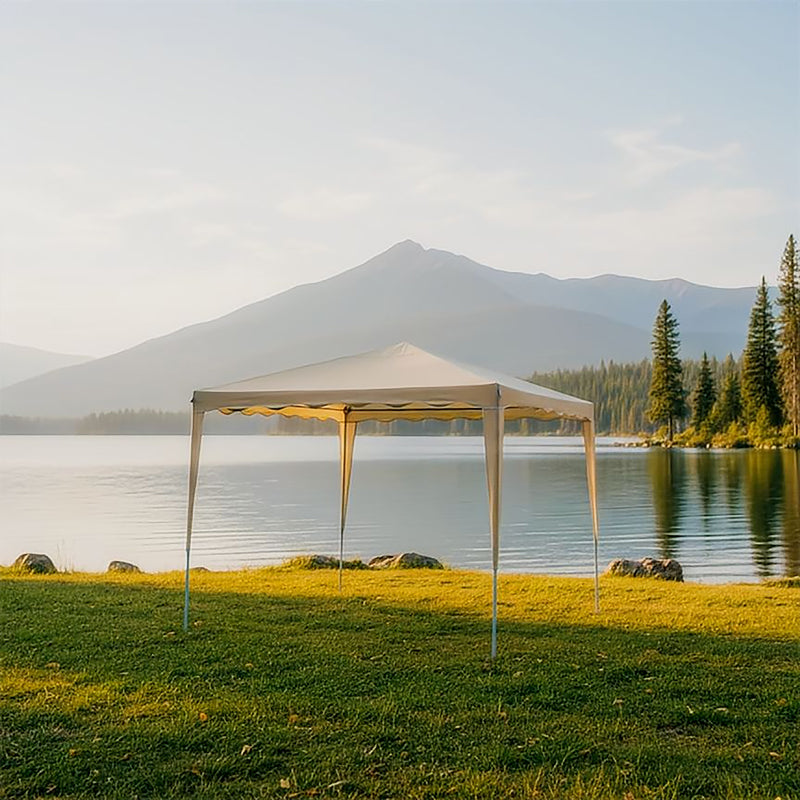 Беседка метална рамка - бежов плат 3x3 м